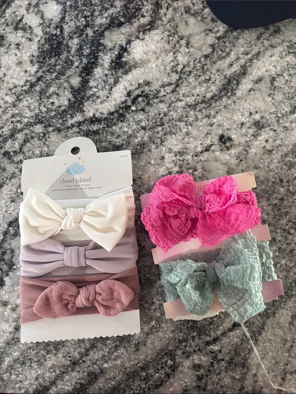 cloud island Multi-Pack Bow Headbands - White, Lavender, Mauve, Hot Pink, Mint